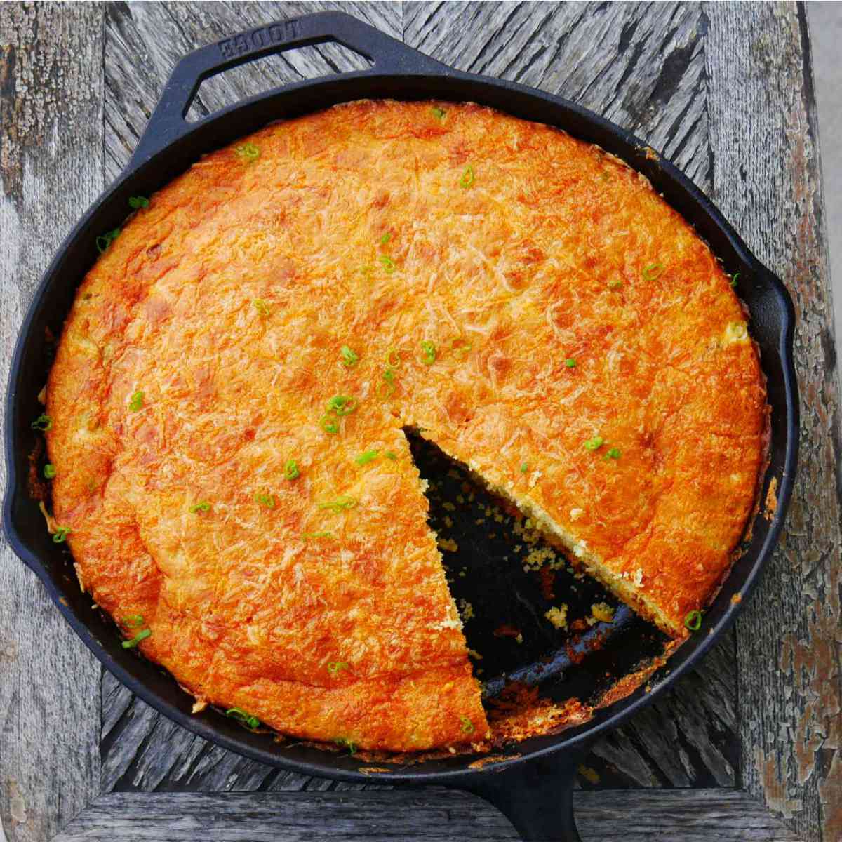 Side dish of Mexican cornbread.