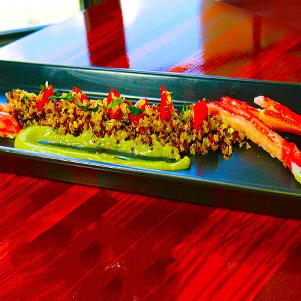 Red Quinoa Crab Salad Avocado Crema Extreme Texture Butter N Thyme