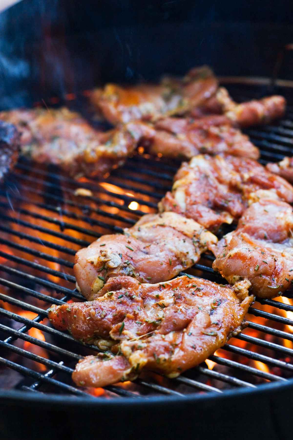 Quartered Chicken on the Grill.