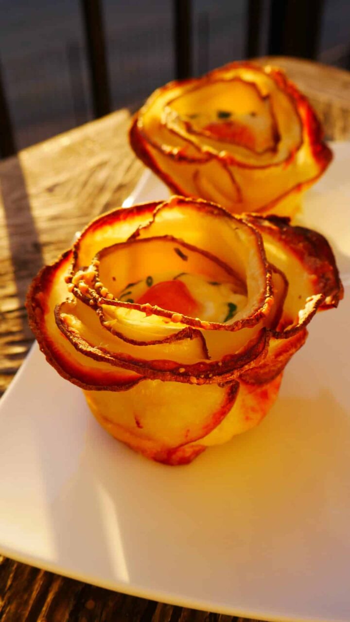 Potato Flowers & Crispy Potato Leaves Creative Brunch Butter N Thyme