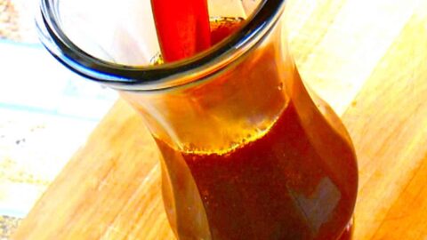 best homemade beef stock in tall glass