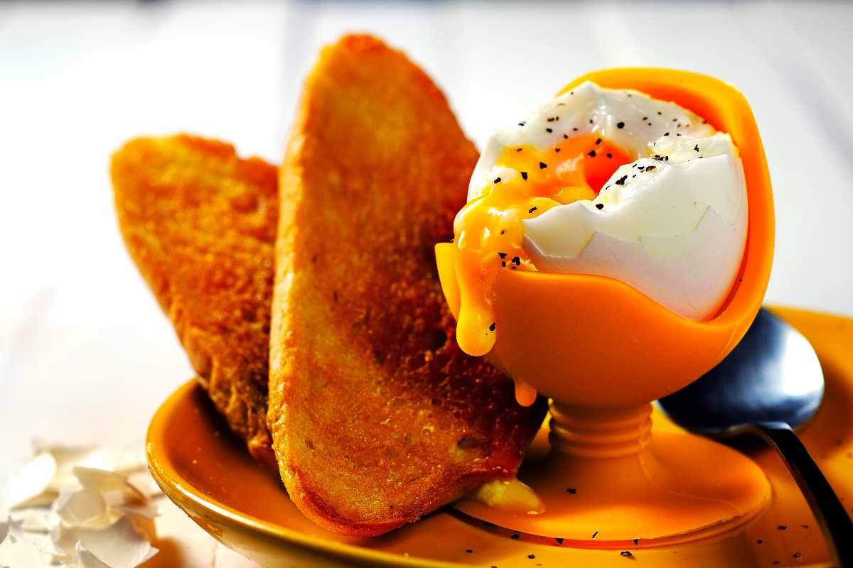Soft Boiled Egg with toast points.
