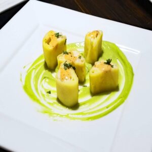 gluten free crepes with avocado crema