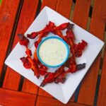 Bacon Pepperoni Sticks with Homemade Buttermilk Ranch Dressing