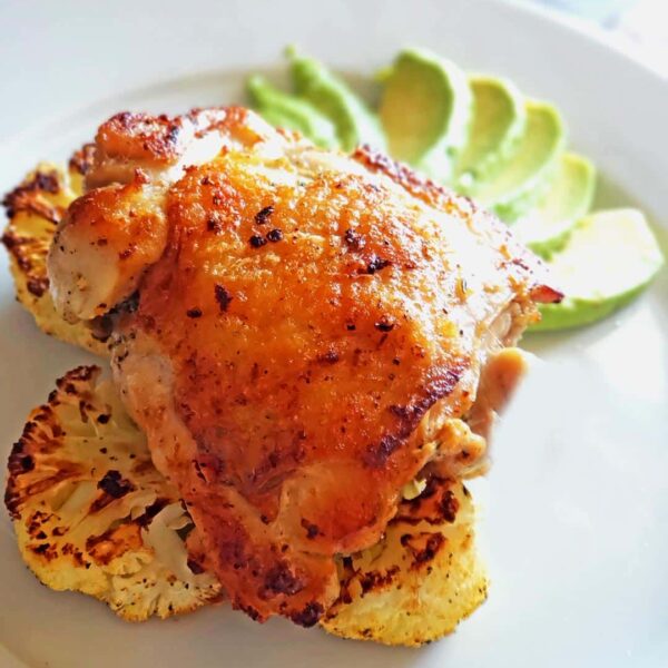 Crispy Chicken Skin Techniques with Roasted Curry Cauliflower Butter