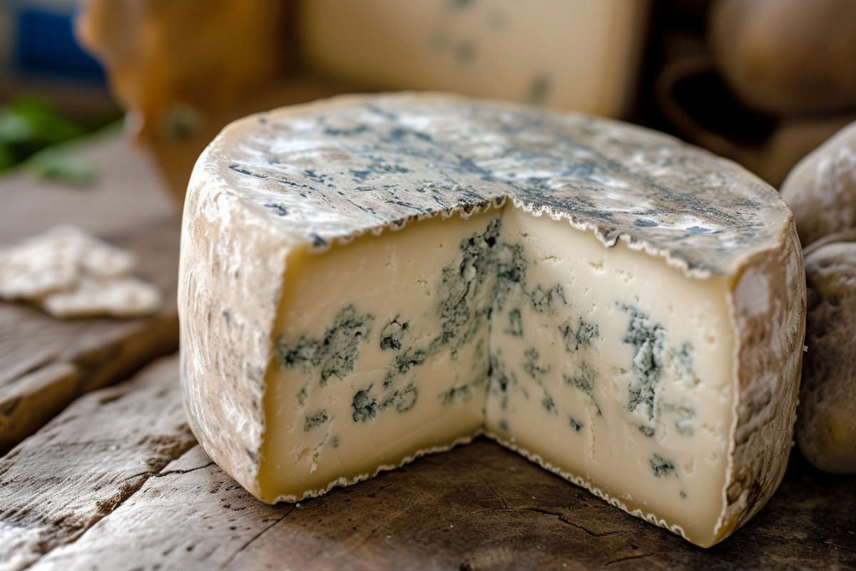 Fourme d'Ambert Cheese.