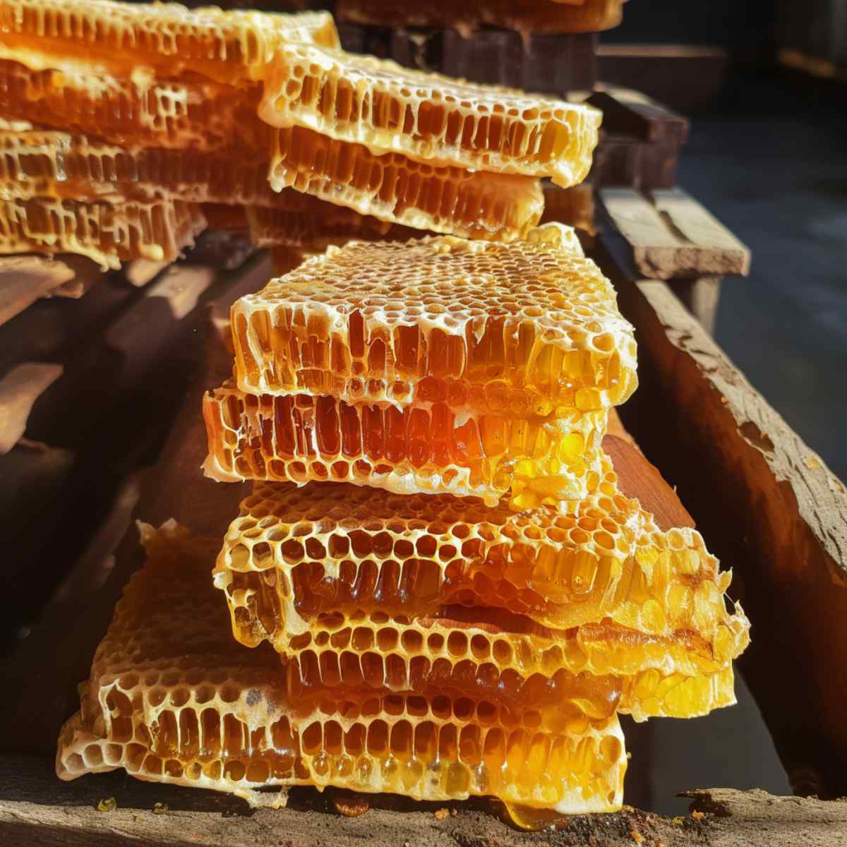 Fresh Honeycomb honey.