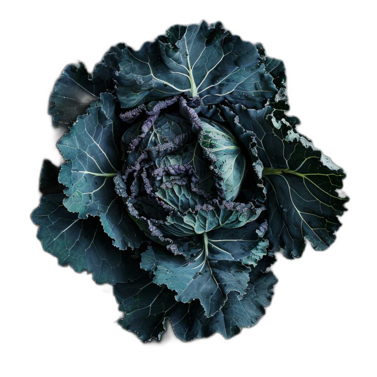 Black cabbage, also know as Tuscan cabbage.