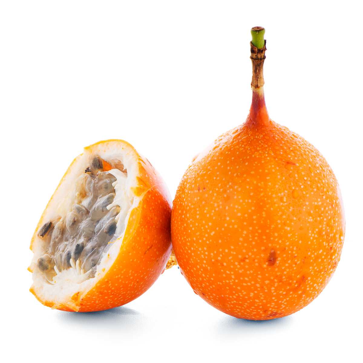 Passion Fruit on white background.